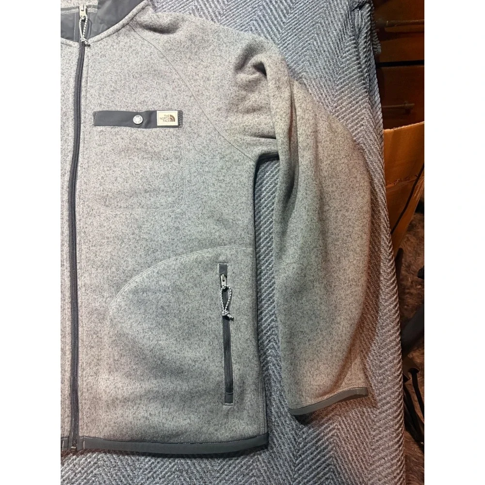 The North Face Fleece Medium Gordon Lyons Full Zip Sweater Fleece Mens Gray